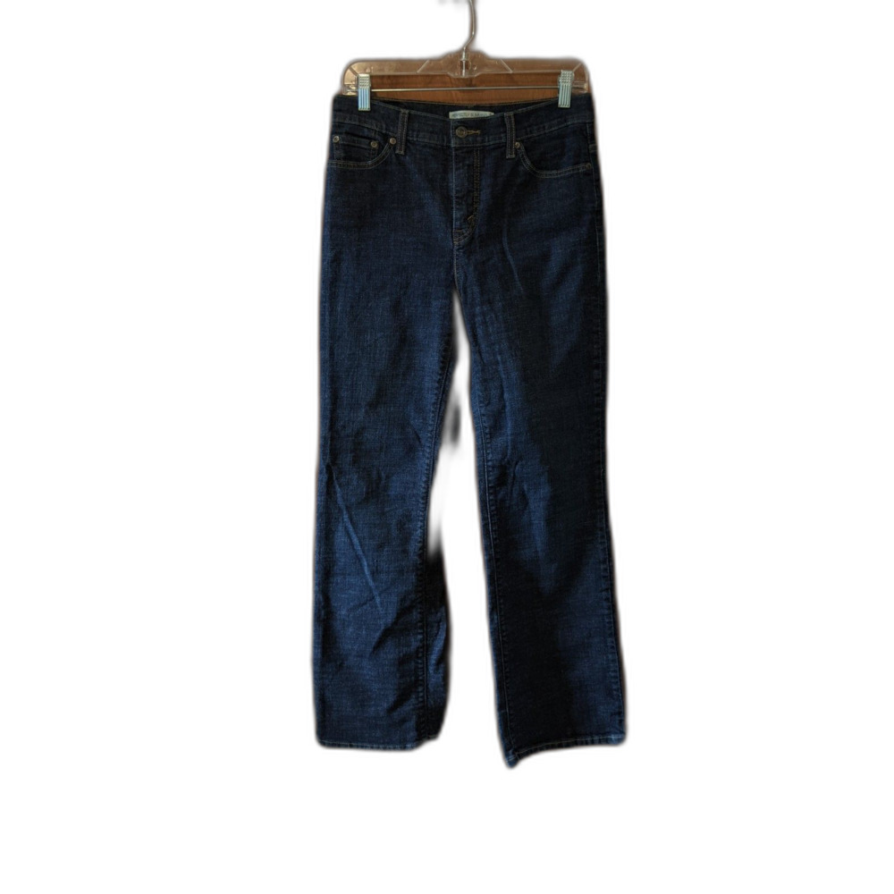 Levis 512 Jeans Boot Cut Perfectly Slimming Blue Dark Wash Denim Sz 10 Western
